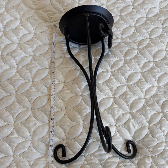 Longaberger Black Metal Candle Holder Trio and Matching Hook Maple Leaf Design - Picture 10 of 13